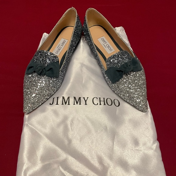 Jimmy Choo Gabie glitter flats - Picture 2 of 7